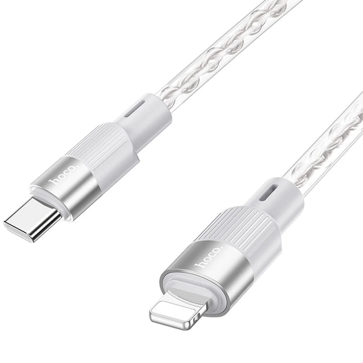 Дата кабель Hoco X99 Crystal Junction PD 27W Type-C to Lightning (1.0m) Gray