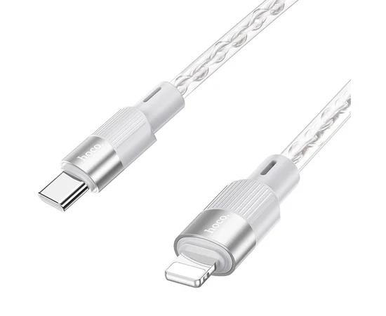 Дата кабель Hoco X99 Crystal Junction PD 27W Type-C to Lightning (1.0m) Gray