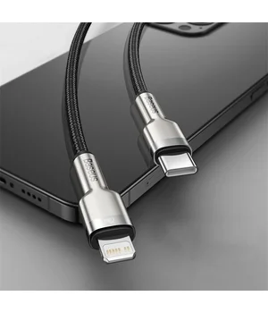 Дата кабель Baseus Cafule Series Metal Type-C to Lightning PD 20W (2m) Черный Дата кабель Baseus Cafule Series Metal Type-C to Lightning PD 20W (2m) Черный