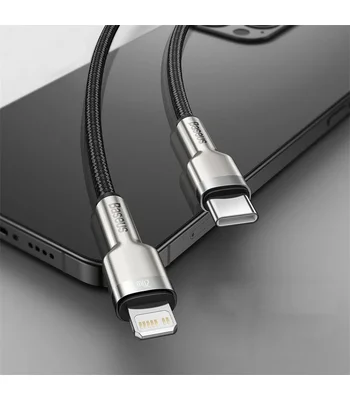 Дата кабель Baseus Cafule Series Metal Type-C to Lightning PD 20W (2m) Чорний
