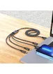 Дата кабель Hoco X76 4in1 2xLightning + Type-C + MicroUSB (1m) Black