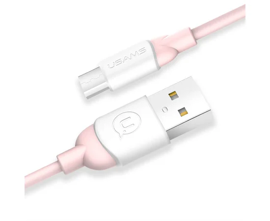 Дата кабель USAMS US-SJ247 Ice-cream series USB to MicroUSB (1m) Розовый