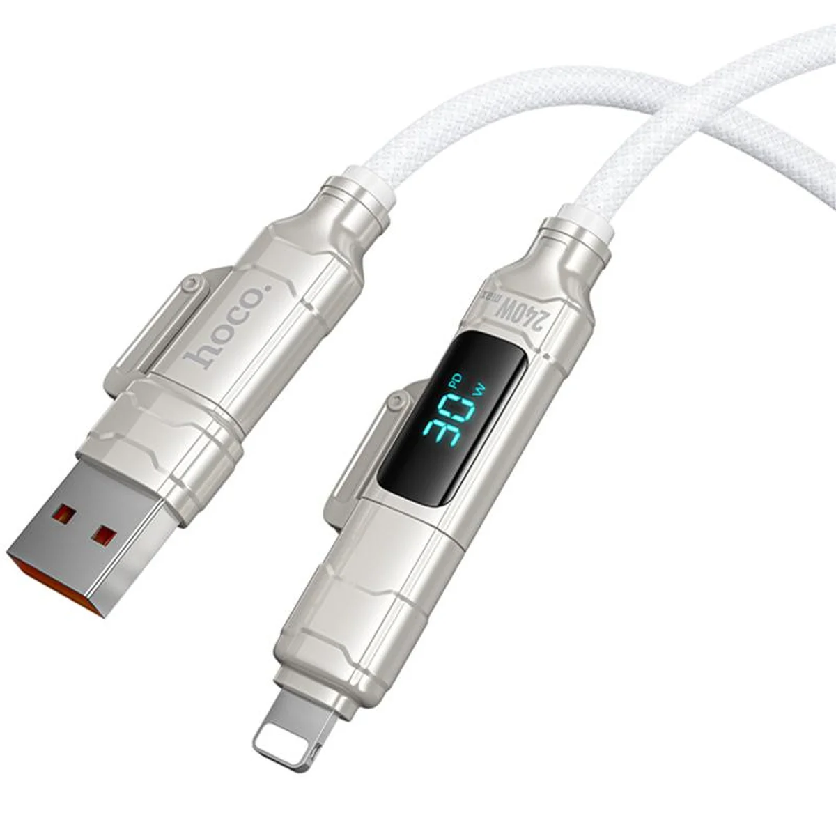 Дата кабель Hoco U152 Fortune 4in1 Type-C to Lightning/Type-C to USB 240W (1.2m) Light Gray