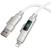 Дата кабель Hoco U152 Fortune 4in1 Type-C to Lightning/Type-C to USB 240W (1.2m) Light Gray