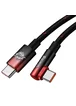 Дата кабель Baseus MVP 2 Elbow-shaped Type-C to Type-C 100W (1m) (CAVP000620) Black / Red