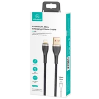 Дата кабель Usams US-SJ487 U64 Aluminum Alloy USB to Lightning 1.2m Чорний