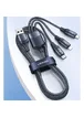 Дата кабель Usams US-SJ515 U73 3IN1 Aluminum Alloy Cable 1.2m Синий