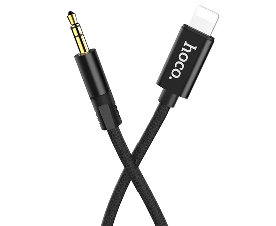 Аудио кабель Aux Hoco UPA13 (AUX 3.5 to Lightning) (1m) Черный