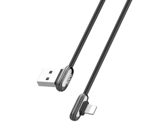 Дата кабель Hoco U60 "Grand" Lightning (1.2m) Серый