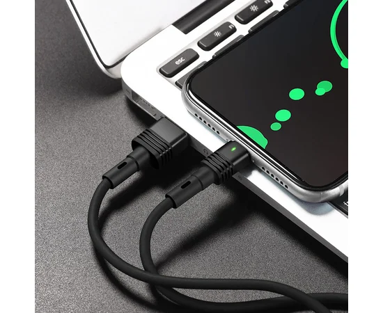 Дата кабель Hoco U82 "Cool grace" MicroUSB (1.2 m) Черный