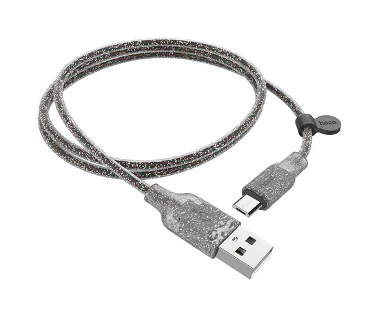 Дата кабель Hoco U73 "Star" MicroUSB (1.2М) Черный