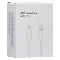 Дата кабель Foxconn для Apple iPhone Type-C to Lightning  (AAA grade) (1m) (box) Белый