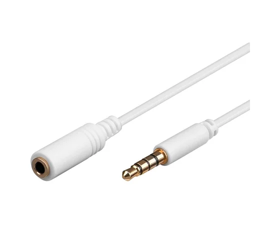 Удлинитель AUX 3 pin male-female (1.5m) Белый