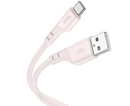 Дата кабель Hoco X97 Crystal color USB to Type-C (1m) Light pink