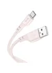Дата кабель Hoco X97 Crystal color USB to Type-C (1m) Light pink