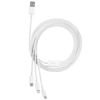 Дата кабель Baseus Superior Series USB to MicroUSB-Lightning-Type-C 3.5A (1.5m) (CAMLTYS) Stellar White