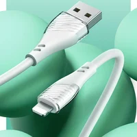 Дата кабель Usams US-SJ493 U65 Liquid Silicone USB to Lightning 3A 1m Білий