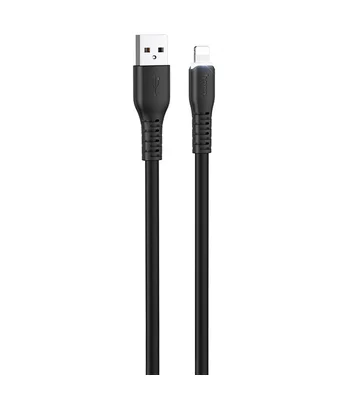 Дата кабель Hoco X44 "Soft Silicone" USB to Lightning (1m) Чорний