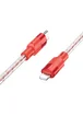 Дата кабель Hoco X99 Crystal Junction PD 27W Type-C to Lightning (1.2m) Red