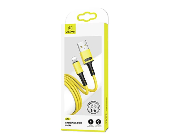 Дата кабель USAMS US-SJ434 U52 USB to Lightning (1m) Желтый