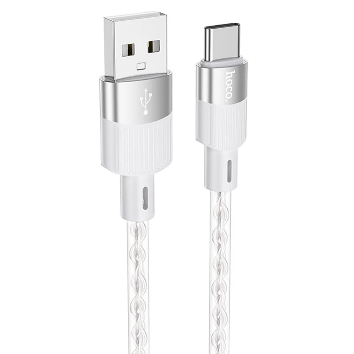 Дата кабель Hoco X99 Crystal Junction USB для Type-C (1.2m) Gray