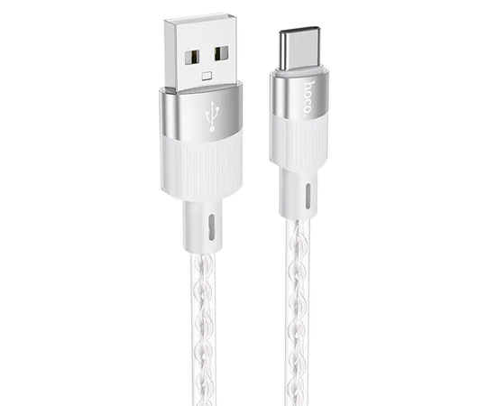 Дата кабель Hoco X99 Crystal Junction USB to Type-C (1.2m) Gray