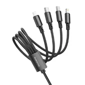 Дата кабель Borofone BX72 USB to 3in1 (1m) Чорний