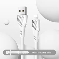 Дата кабель Usams US-SJ493 U65 Liquid Silicone USB to Lightning 3A 1m Білий