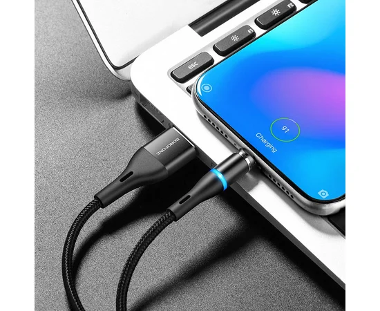 Дата кабель Borofone BU16 Skill magnetic USB to Type-C (1.2m) Черный
