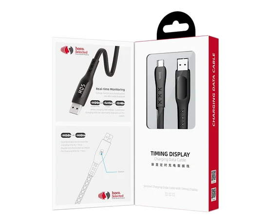 Дата кабель Hoco S6 Sentinel USB to Lightning (1.2m) Черный