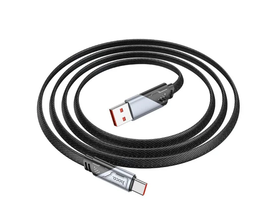 Дата кабель Hoco U119 Machine charging data USB to Type-C 5A (1.2m) Black