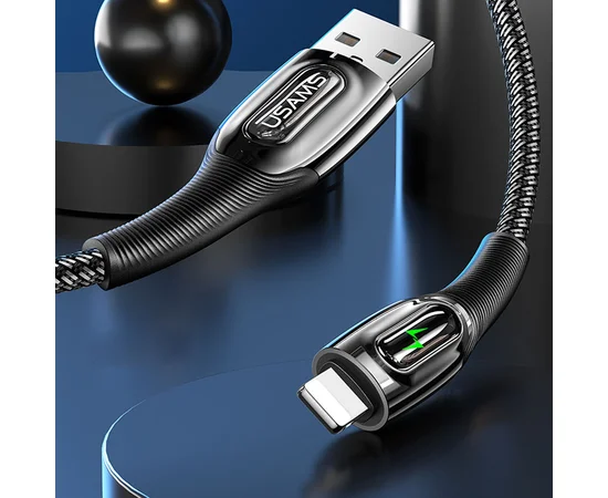 Дата кабель USAMS US-SJ469 Raydan Series USB to Lightning Smart Power-off Cable (1.2m) Черный