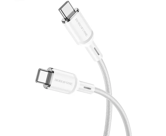 Дата кабель Borofone BX90 Cyber Type-C to Type-C (1m) White