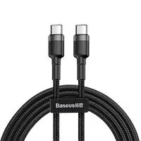 Дата кабель Baseus Cafule Type-C to Type-C Cable PD 2.0 60W (2m) (CATKLF-H) Черный / Серый