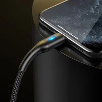 Дата кабель USAMS US-SJ425 U-Bob Series USB to Lightning Smart Power-off Cable (1.2m) Черный