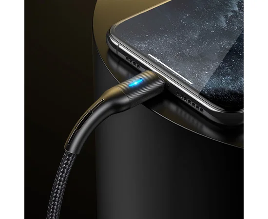 Дата кабель USAMS US-SJ425 U-Bob Series USB to Lightning Smart Power-off Cable (1.2m) Черный