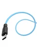 Дата кабель Hoco X21 Plus Fluorescent Silicone Type-C Cable (1m) Голубой