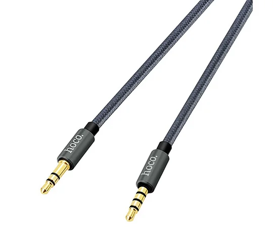 Аудио кабель Aux Hoco UPA04 With Mic (1m) Черный