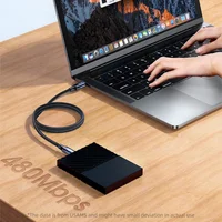 Дата кабель USAMS US-SJ526 U71 Type-C to Type-C PD 100W (3m) Black