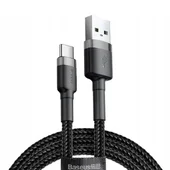 Дата кабель Baseus Cafule Type-C Cable 3A (1m) Черный / Серый