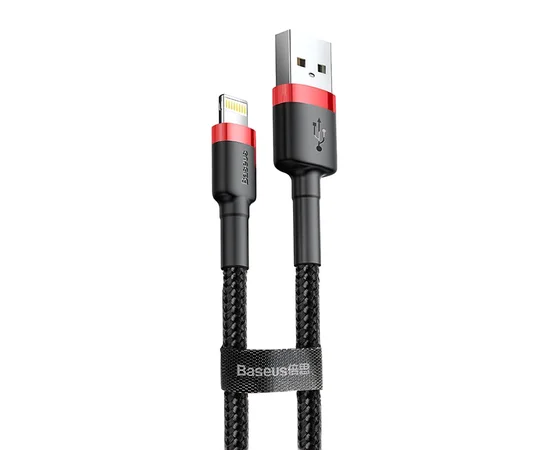Дата кабель Baseus Cafule Lightning Cable 2A (3m) Красный / Черный