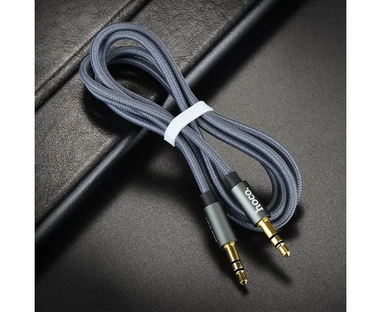 Аудио кабель Aux Hoco UPA03 (1m) Серый