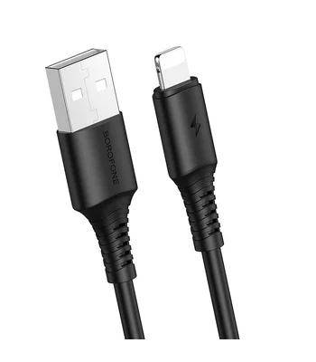 Дата кабель Borofone BX47 Coolway USB to Lightning (1m) Чорний