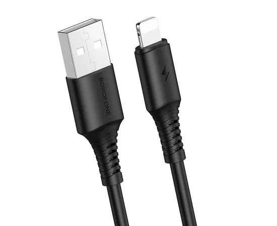 Дата кабель Borofone BX47 Coolway USB to Lightning (1m) Черный