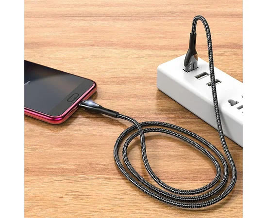 Дата кабель Hoco U89 "Safeness" MicroUSB (1.2 m) Черный