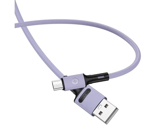 Дата кабель USAMS US-SJ435 U52 USB to MicroUSB (1m) Фиолетовый
