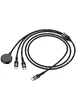 Дата кабель Hoco CW64 3in1 Type-C to iWatch/Lightning/Type-C 15W (1.2m) Black