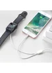Дата кабель Hoco U69 2in1 lightning + зарядное устройство для Apple Watch (1.2М) Белый