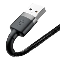 Дата кабель Baseus Cafule Lightning Cable 1.5A (2m) Серый / Черный