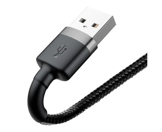 Дата кабель Baseus Cafule Lightning Cable 1.5A (2m) Серый / Черный